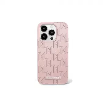Karl Lagerfeld KLHMP16SPKHPORPP Hardcase Hot Stamp MagSafe voor Apple iPhone 16 6,1 inch roze