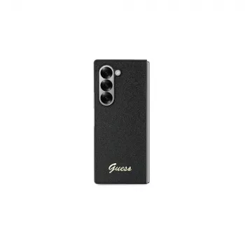 Guess GUHCZFD6HGGSHK Z Fold6 F956 zwarte 4G Glitter Script hardcase