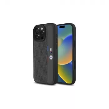 BMW BMHCP16L23PUPVA iPhone 16 Pro 6,3 antraciet Hardcase M Perforated Tricolor Detail Line