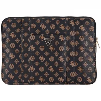 Guess Sleeve 14 Peony PocketTriangle laptop sleeve zwart