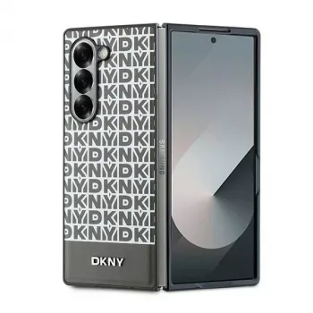 DKNY DKHMZFD6PSOSPW Samsung Galaxy Z Fold6 back cover bruin herhalend patroon onderste streep