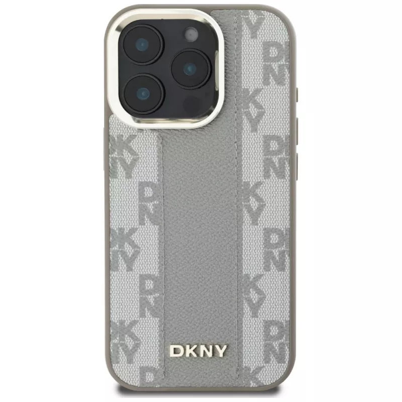DKNY Checkered Pattern MagSafe case voor iPhone 16 Pro Max - beige