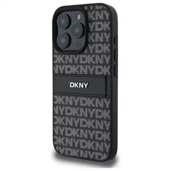 DKNY DKHCP16LPRTHSLK hard case voor Apple iPhone 16 Pro 6,3 inch zwart textuurpatroon tonale streep