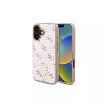 Guess GUHCP16SPG4GPH hardcase voor Apple iPhone 16 6,1 inch wit 4G Triangle