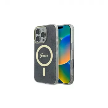 Guess GUHMP16XH4STK hardcase voor Apple iPhone 16 Pro Max 6,9 inch zwart IML 4G MagSafe