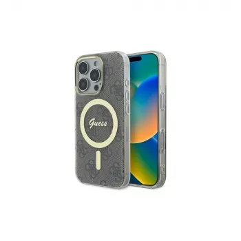 Guess GUHMP16XH4STW iPhone 16 Pro Max 6,9 inch bruine hardcase IML 4G MagSafe