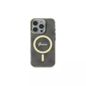 Guess GUHMP16XH4STW iPhone 16 Pro Max 6,9 inch bruine hardcase IML 4G MagSafe