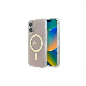 Guess GUHMP16MH4STP iPhone 16 Plus 6,7 inch roze hardcase IML 4G MagSafe