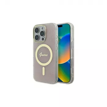 Guess GUHMP16XH4STP hardcase voor Apple iPhone 16 Pro Max 6,9 inch roze IML 4G MagSafe