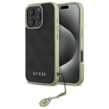 Guess GUHCP16XGF4GGR iPhone 16 Pro Max 6.9 zwarte hardcase 4G Charms Collection