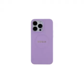 Guess GUHMP16SPSAHMCU iPhone 16 6,1 inch paarse hardcase Saffiano MagSafe