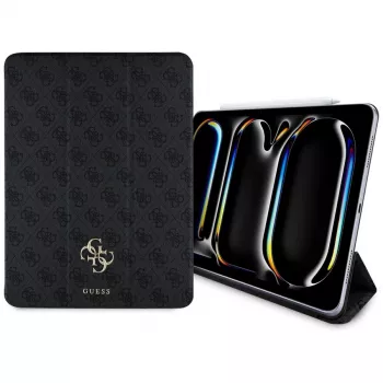 Guess GUFC13PM24PS4SGK iPad Pro 13 M4 2024 / M5 2025 Black Magnetic 4G Big Logo Folio Case zwart