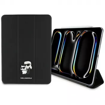 Karl Lagerfeld KLFC11PM24SAKCK iPad Pro 11 M4 2024 / M5 2025 Book Cover Black Saffiano Magnetic Karl & Choupette zwart