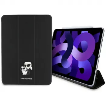 Karl Lagerfeld KLFC11RM24SAKCK iPad Air 11 M2 2024 / M3 2025 / M4 2026 Book Cover Black Saffiano Magnetic Karl & Choupette zwart