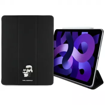 Karl Lagerfeld KLFC13RM24SAKCK iPad Air 13 M2 2024 / M3 2025 / M4 2026 Book Cover Black Saffiano Magnetic Karl & Choupette zwart