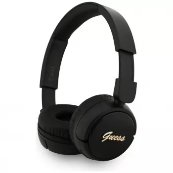 Guess Metal Logo Script draadloze Bluetooth 5.3 over-ear hoofdtelefoon, zwart