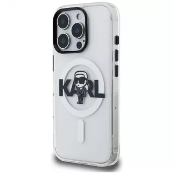KARL LAGERFELD IML Karl Sketch Logo MagSafe Case voor Apple iPhone 16 Pro, transparant
