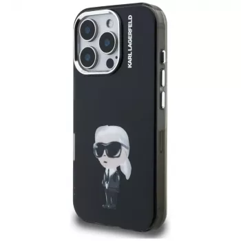 Karl Lagerfeld IML Aquarelle Karl & Logo Case voor iPhone 16 Pro Max zwart