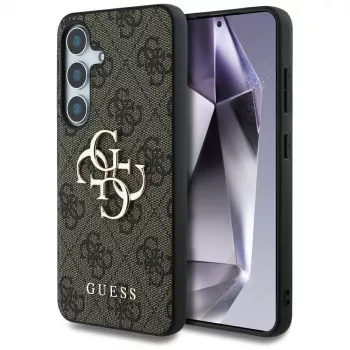 Guess Big 4G Logo Classic Logo Case voor Samsung Galaxy S25+ (bruin)