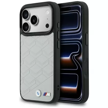 BMW M Shape Logo MagSafe-hoesje voor Apple iPhone 17 Pro, grijs