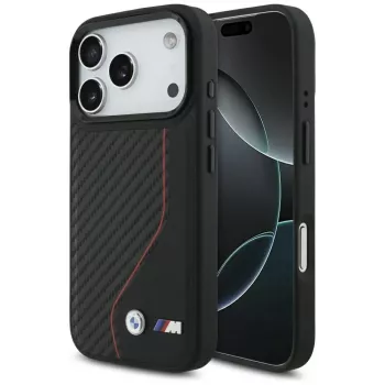 BMW M Carbon Line & Logo MagSafe Case voor Apple iPhone 17 Pro rood