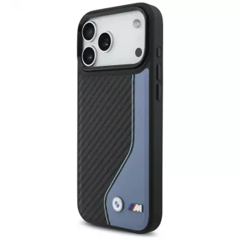 BMW M Carbon Logo MagSafe-hoesje voor iPhone 17 Pro Max, blauw