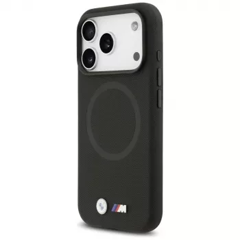BMW M FW Metal Logo MagSafe-hoesje voor Apple iPhone 17 Pro, zwart