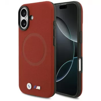 BMW M FW Metal Logo MagSafe-hoesje voor Apple iPhone 17, rood
