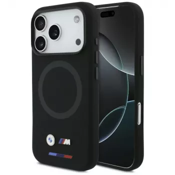 BMW M Silicon Logo MagSafe-hoesje voor Apple iPhone 17 Pro, zwart