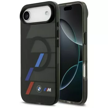 BMW M IML Metal Buttons Tricolor Lines MagSafe-hoesje voor Apple iPhone Air, zwart