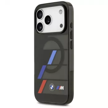 BMW M IML Metal Buttons Tricolor Lines MagSafe-hoesje voor iPhone 17 Pro zwart