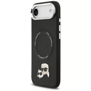 KARL LAGERFELD Karl & Choupette Pins MagSafe Case voor iPhone Air, zwart
