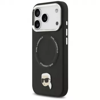 KARL LAGERFELD Karl Pin MagSafe Case voor Apple iPhone 17 Pro - zwart
