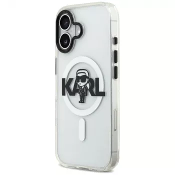 KARL LAGERFELD IML Karl Sketch Logo MagSafe Case voor Apple iPhone 17, transparant