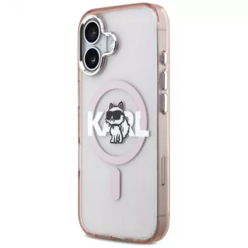 Karl Lagerfeld IML Choupette Sketch Logo MagSafe-hoesje voor iPhone 17, roze