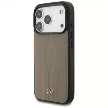 Mercedes The Move lederen MagSafe-hoesje voor iPhone 17 Pro taupe