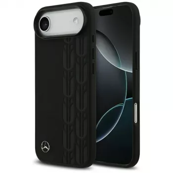 Mercedes-Benz Laurel Leaves lederen MagSafe-hoesje voor iPhone Air - zwart