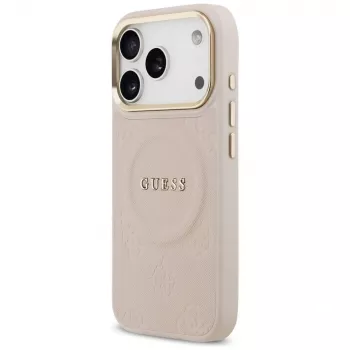 Guess Peony Hot Stamp MagSafe hoesje voor iPhone 17 Pro, roze