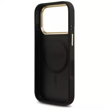 Guess 4G Stripe MagSafe hoesje voor iPhone 17 Pro Max zwart