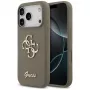 Guess Silicone Big 4G Script Case voor iPhone 17 Pro bruin