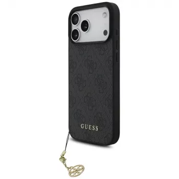 Guess 4G Charms Collection MagSafe Case voor iPhone 17 Pro Max zwart