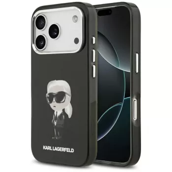 Karl Lagerfeld IML Aquarelle Karl & Logo MagSafe Case voor iPhone 17 Pro (zwart)