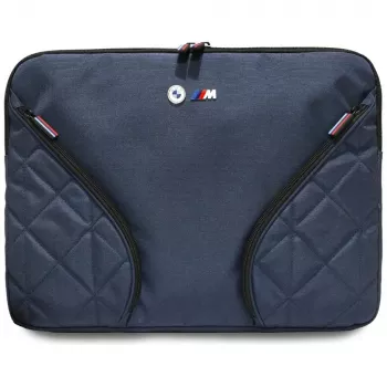 BMW Nylon Laptop Sleeve 16 inch marineblauw met metaallogo
