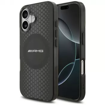 MERCEDES AMG Double Layer TransparentGraphics MagSafe Case voor iPhone 17 zwart
