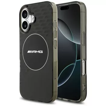 Mercedes AMG Double Layer transparant Smoked MagSafe-hoesje voor iPhone 17, zwart