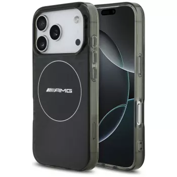 Mercedes AMG Double Layer transparant Smoked MagSafe-hoesje voor iPhone 17 Pro, zwart