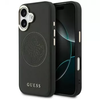 Guess Perforated 4G MagSafe-hoesje voor iPhone 17, zwart