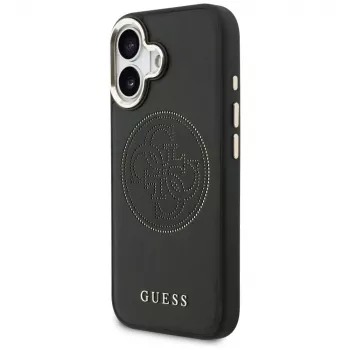 Guess Perforated 4G MagSafe-hoesje voor iPhone 17, zwart
