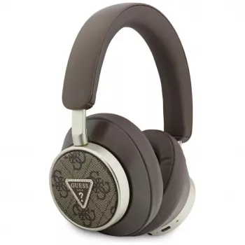 Guess 4G Triangle Logo draadloze Bluetooth 5.4 on-ear hoofdtelefoon met ENC - bruin