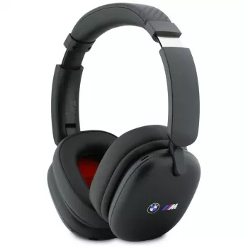 BMW over-ear Bluetooth-hoofdtelefoon met opgedrukte logo's, zwart